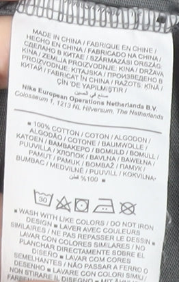 Nike Men's Grey Crew Neck T-Shirt, S, Cotton, Logo