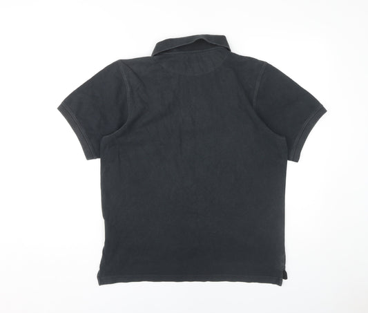 Helly Hansen Men's Black Polo, Medium, Short Sleeve