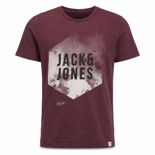 Mens UK Size M JACK & JONES Red  Cotton T-Shirt