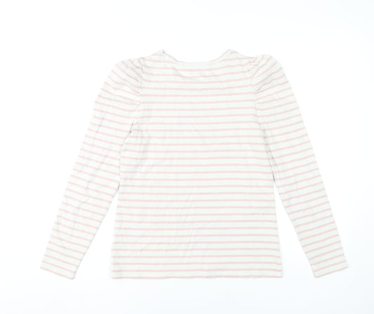Boden Women’s Pink Stripe Long Sleeve T-Shirt Size 10