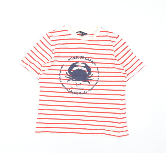 Crew Clothing Women’s Red Striped T-Shirt Size 8