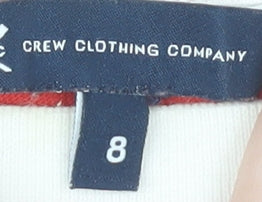 Crew Clothing Women’s Red Striped T-Shirt Size 8