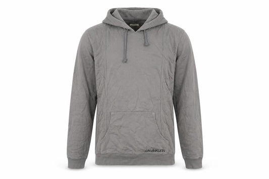 Mens UK S Regular Calvin Klein Grey Pullover Hoodie