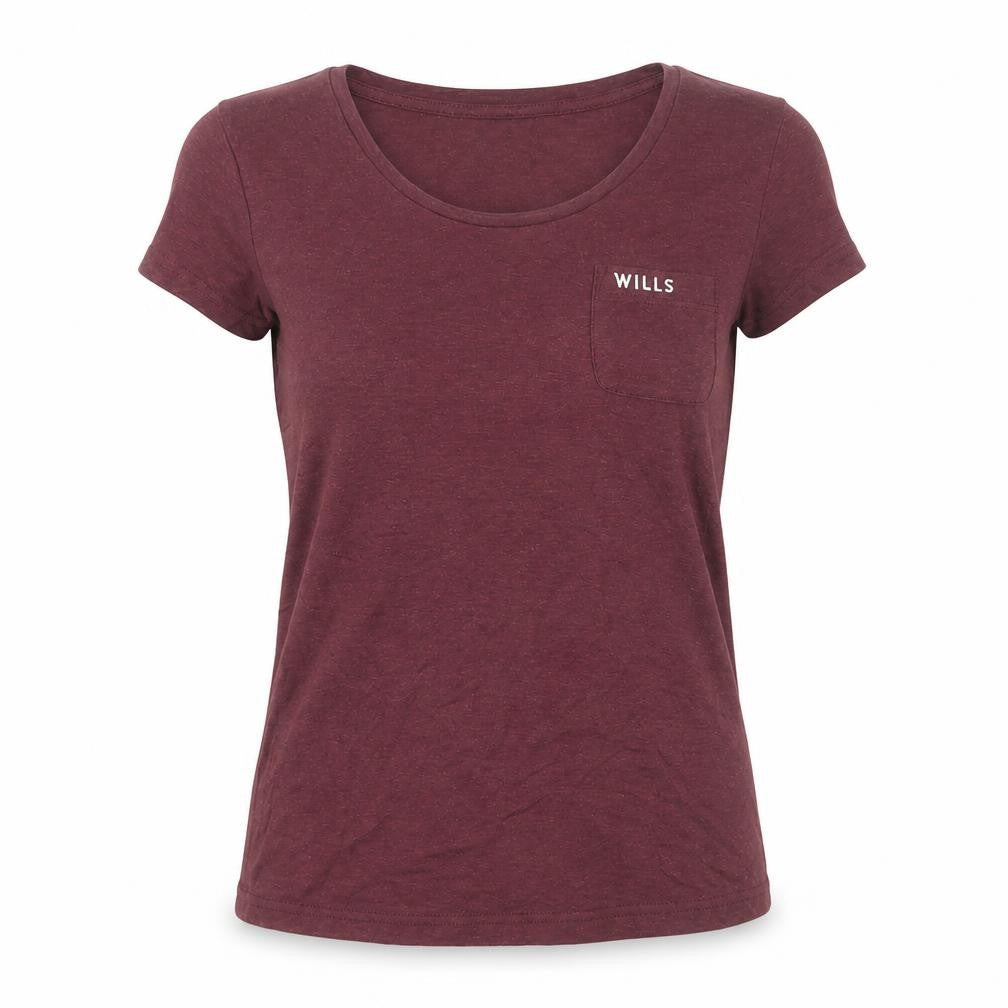 Womens UK Size 8 Jack Wills Red Polyester Blend T-Shirt