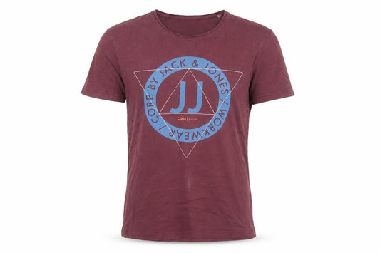 Mens UK Size M JACK & JONES Red  Cotton T-Shirt