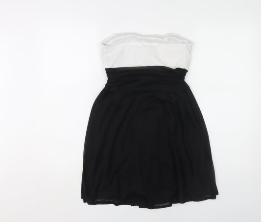 Jane Norman Women’s Black and White Strapless Dress