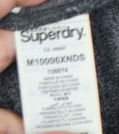 Superdry Unisex Grey Basic T-Shirt S Casual Crew Neck