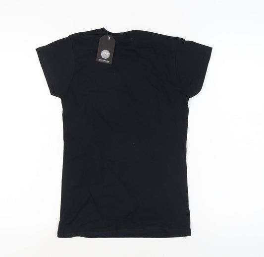 UFC Women's Black Crew Neck T-Shirt Size S - Casual Style