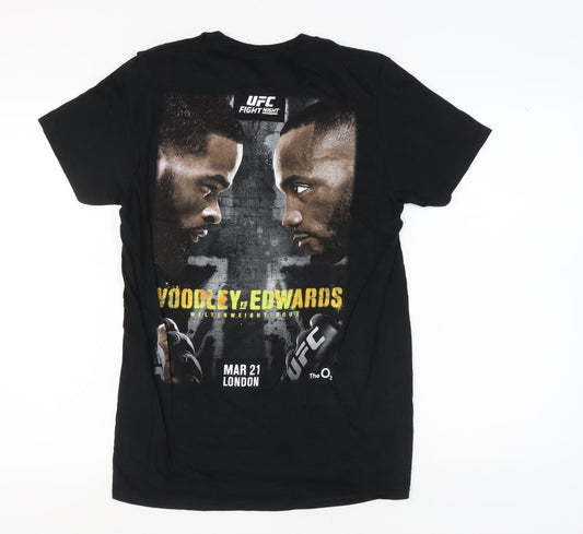 UFC Men's Medium Black Cotton Graphic T-Shirt