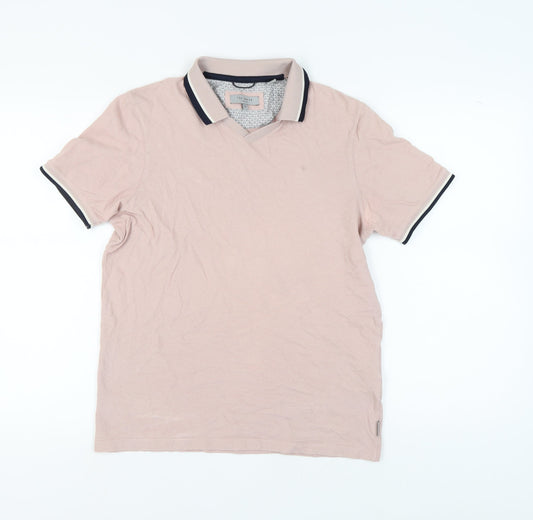 Ted Baker Women's Pink Polo Shirt, Size 12, 100% Cotton