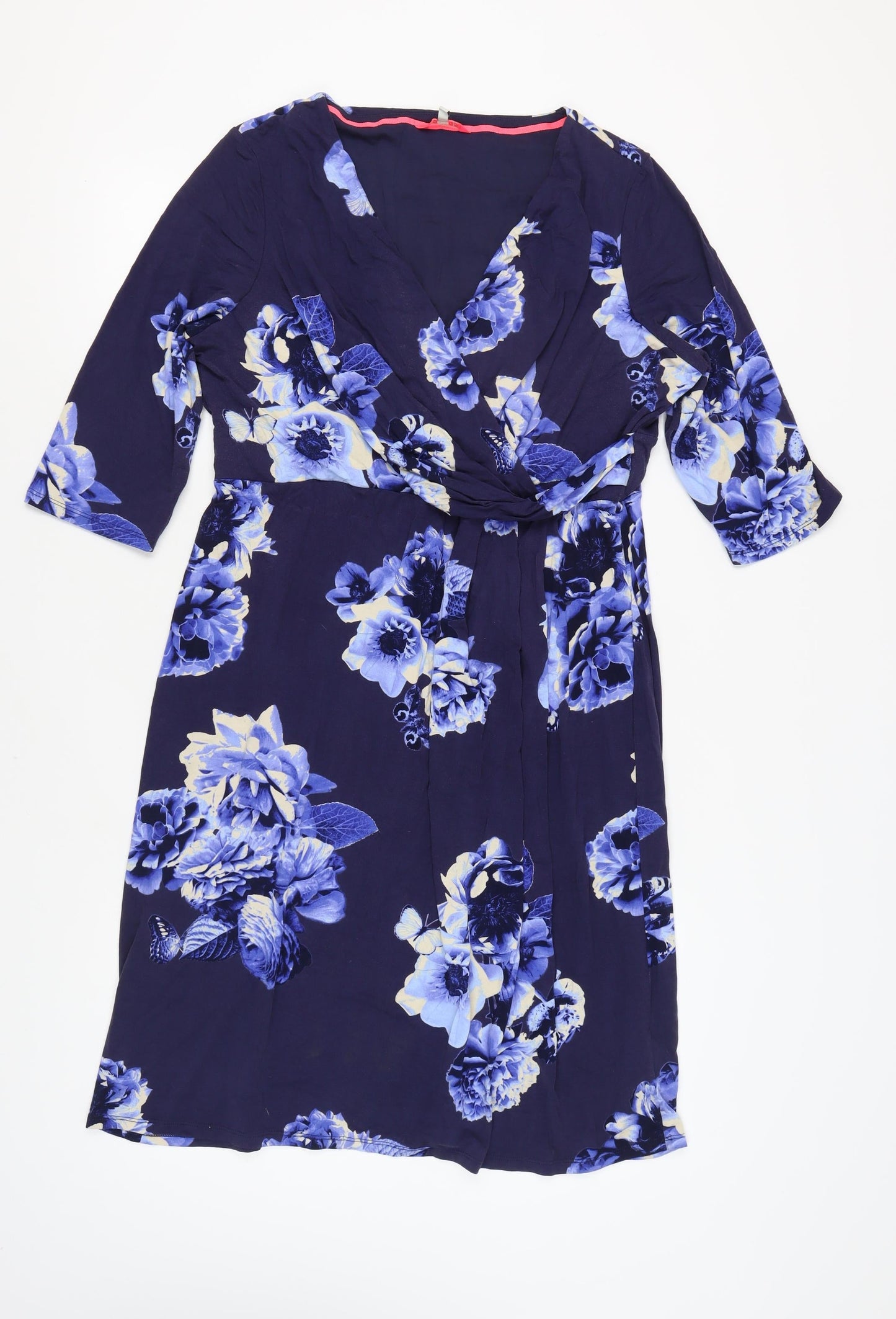 Joules Women's Floral Dress, Size 18, 3/4 Sleeve