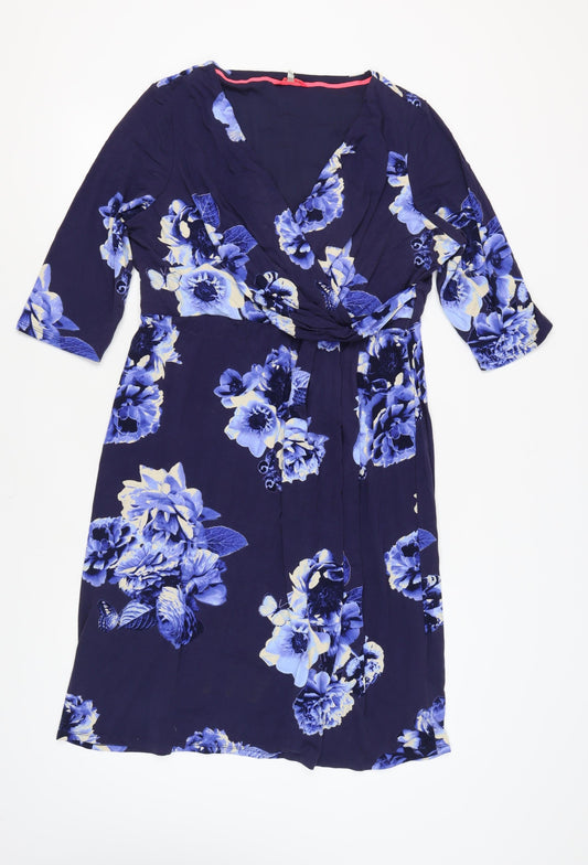 Joules Women's Floral Dress, Size 18, 3/4 Sleeve