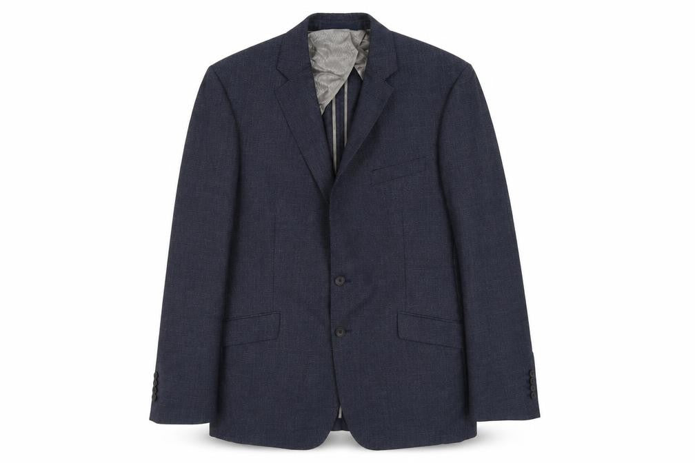 Mens 44 Chest Regular Jaeger Blue Two-Button Blazer