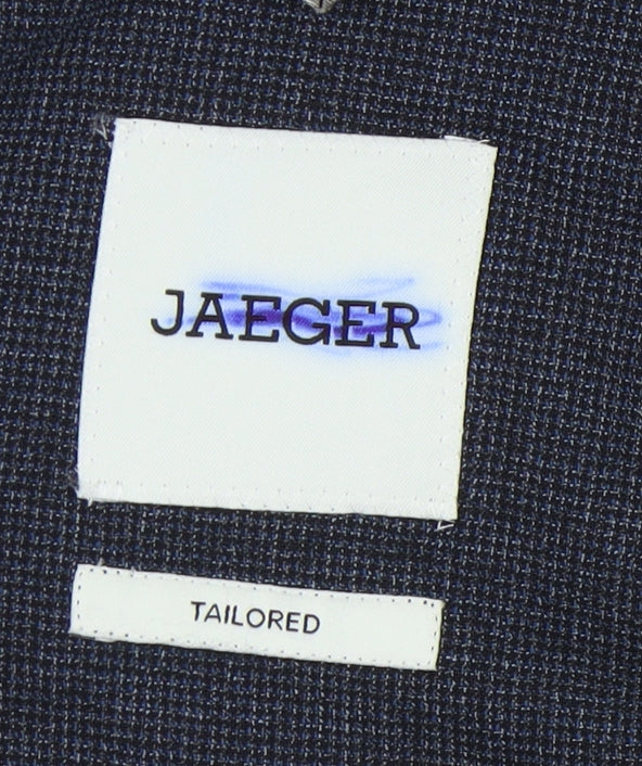 Jaeger Men's Blue Tailored Blazer, Size 44L Formal
