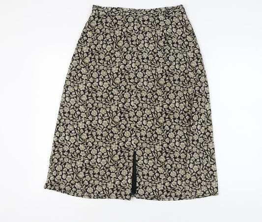 Viyella Women's Floral Skirt Size 12 Polyester Multicoloured
