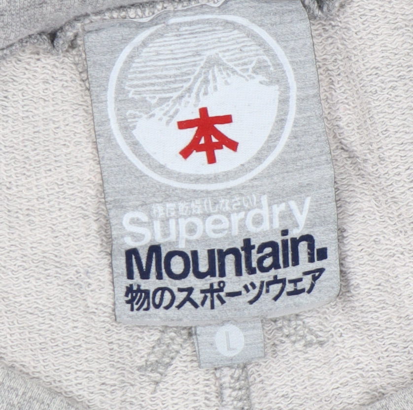 Superdry Women's Grey Jogger Trousers, L, Fair Isle Pattern