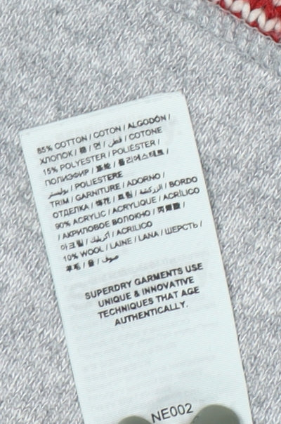 Superdry Women's Grey Jogger Trousers, L, Fair Isle Pattern