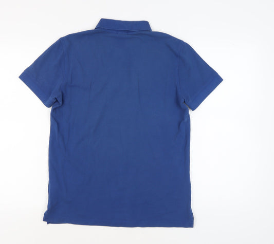 Hugo Boss Men's Blue Polo Shirt, Size M, Casual Style