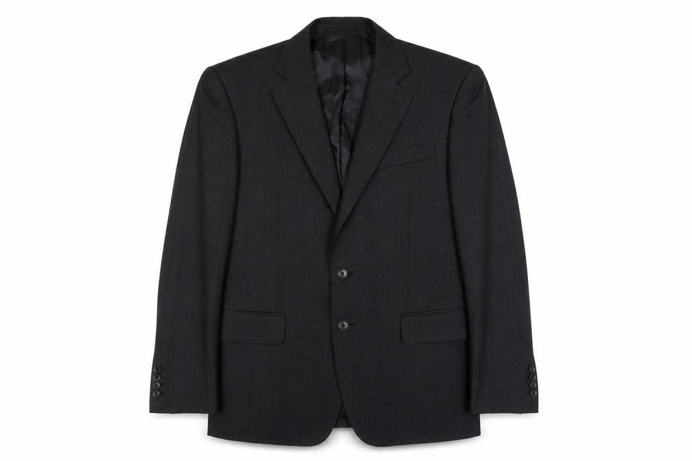 Mens 40 Chest Regular Jaeger Black Two-Button Blazer