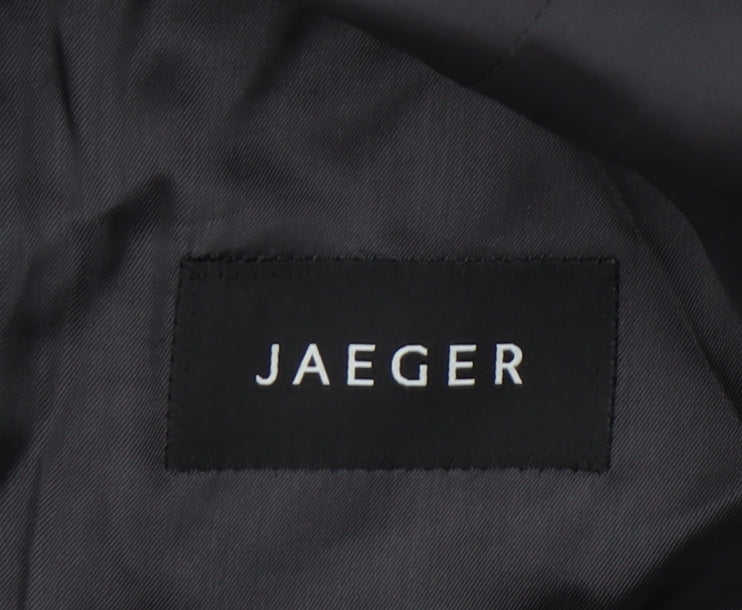 Jaeger Men's Black Wool Blazer 40R Regular Fit