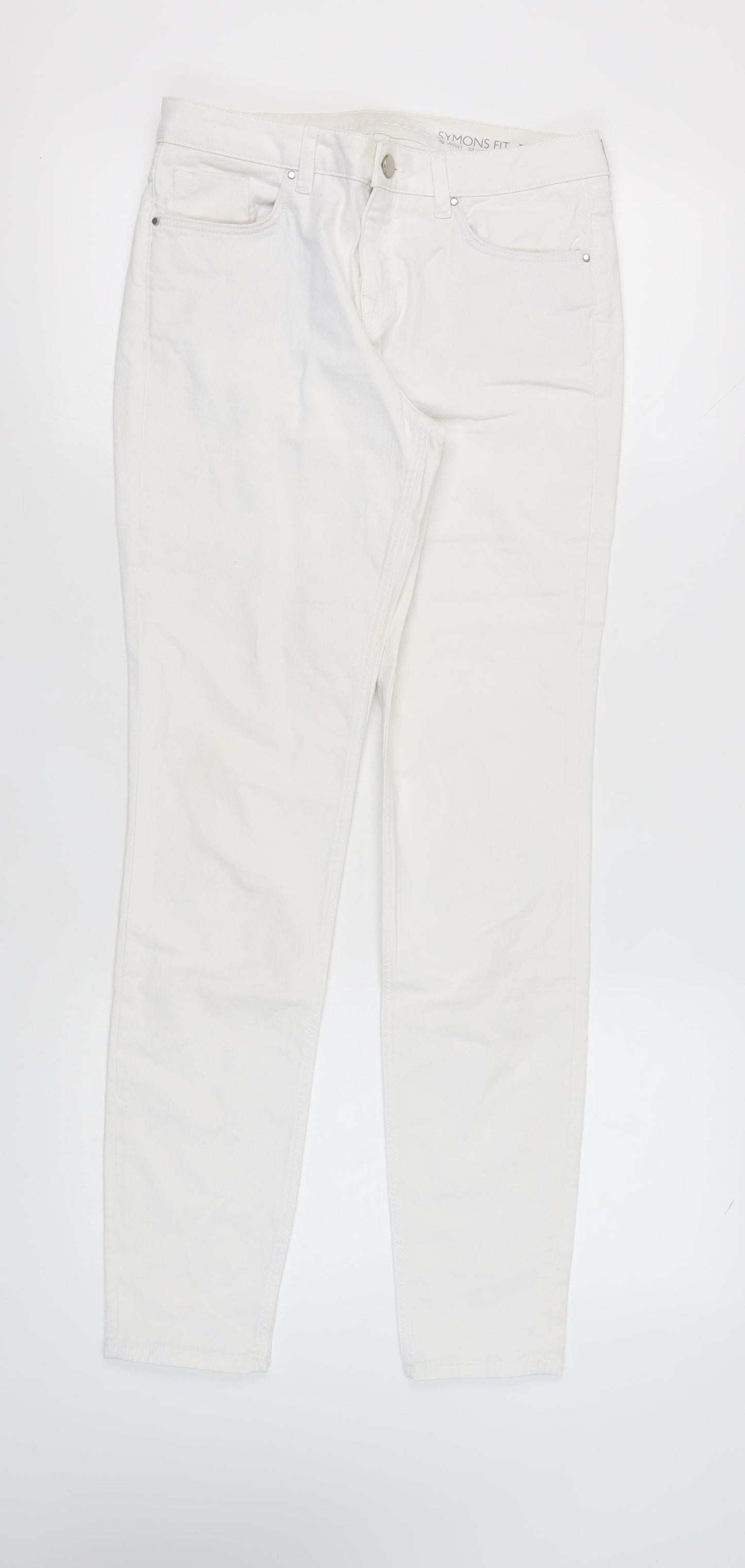 White Label Women's White Skinny Jeans Size 12