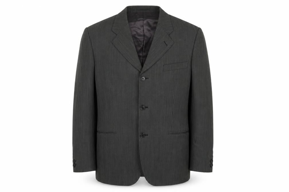 Mens 44 Chest Regular KENZO Grey Three-Button Suit Jacket