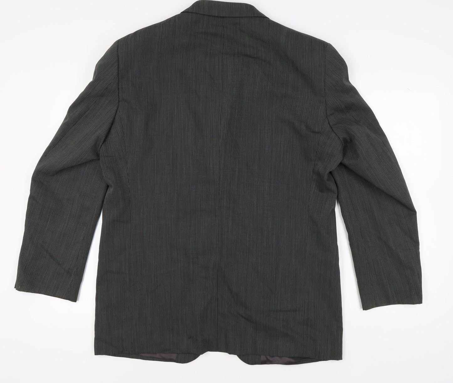 Kenzo Men's Grey Striped Suit Jacket UK 44, Classic Formalwear