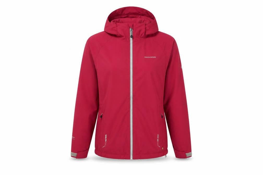 Womens UK Size 12 Regular Craghoppers Red Nylon Jacket