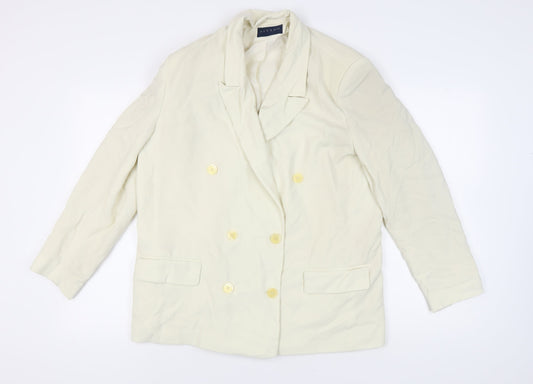 Alexon Women’s Ivory Double-Breasted Blazer, Size 16
