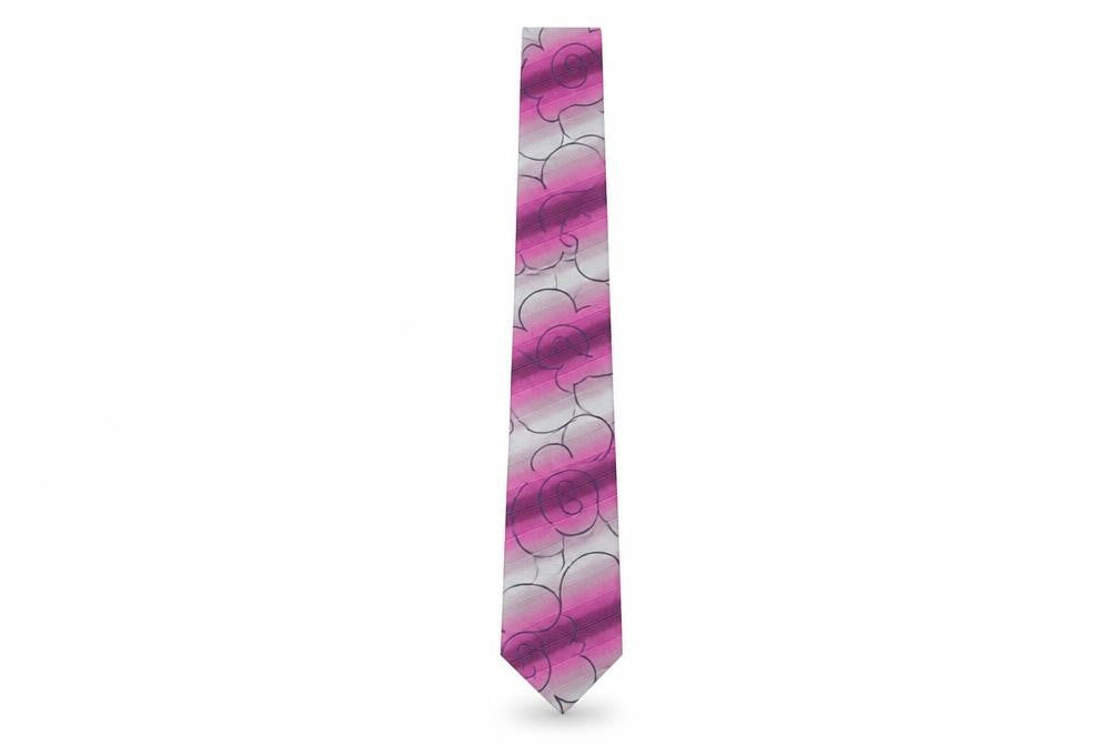 Marks and Spencer Men's Pink Floral Silk Tie