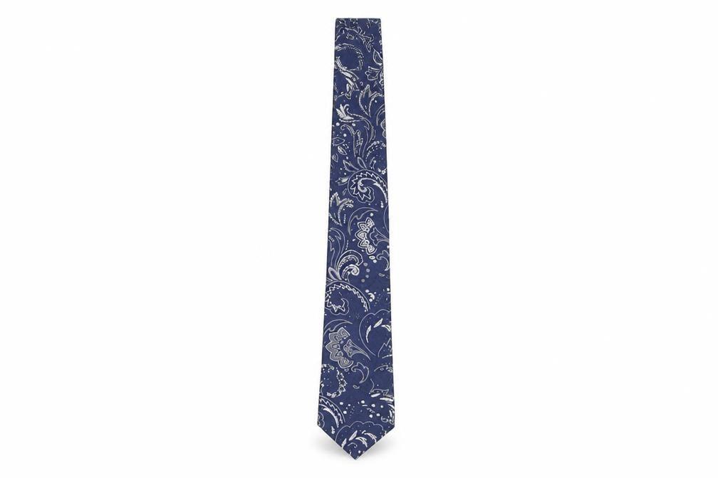Jeff Banks Men's Blue Paisley Polyester Tie