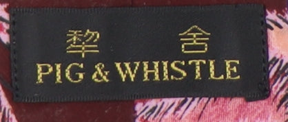 Pig & Whistle Men's Red Silk Animal Print Tie