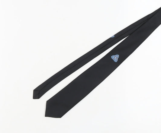 Unicol Men's Black Slim Tie, Vintage, Excellent Condition