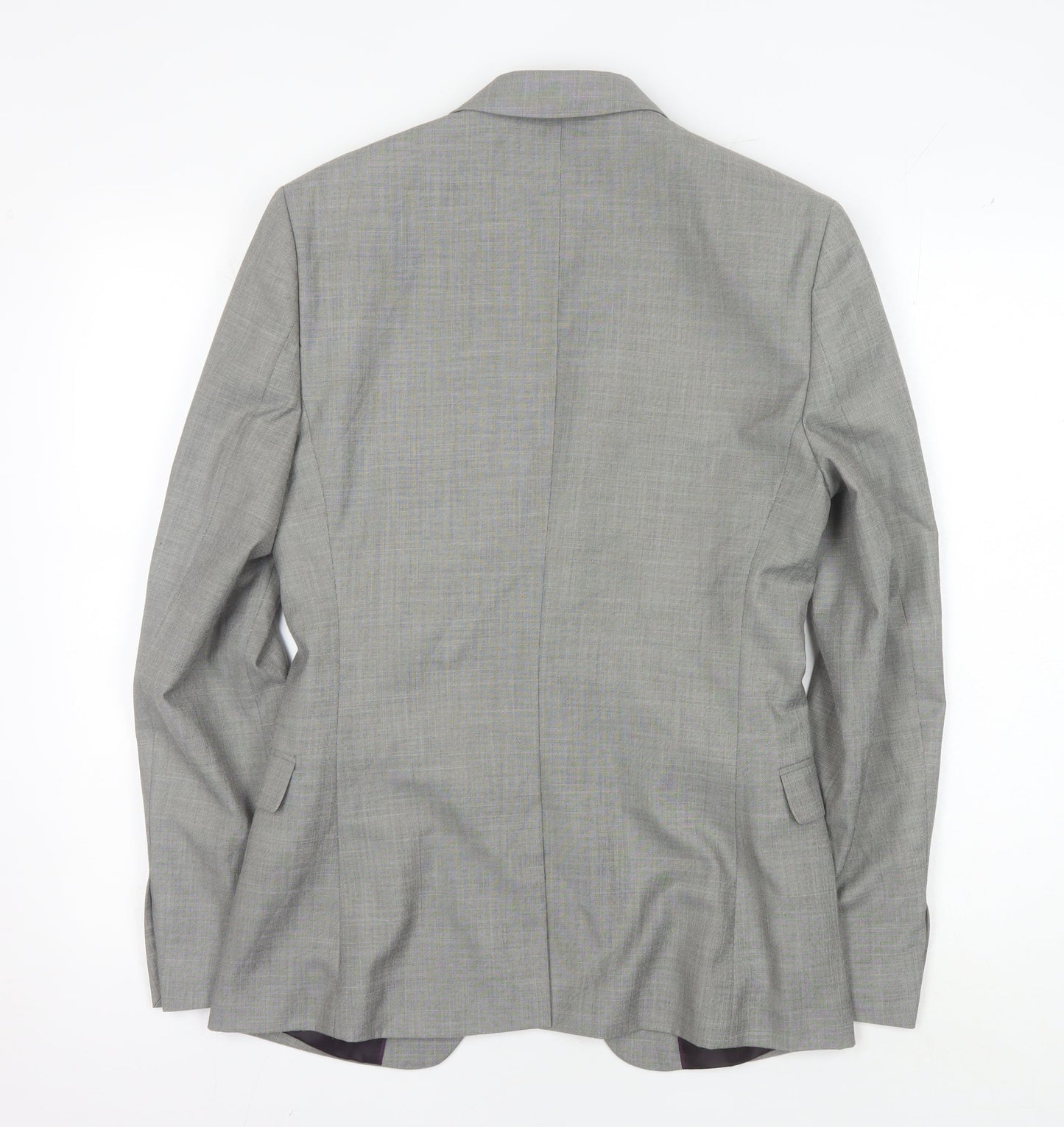 Topman Grey Men's Blazer - Regular Fit, Size 34