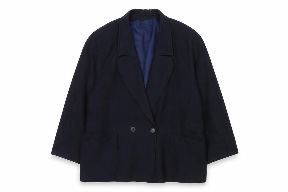 Max Pierre Men's Black Wool Blazer Size 46