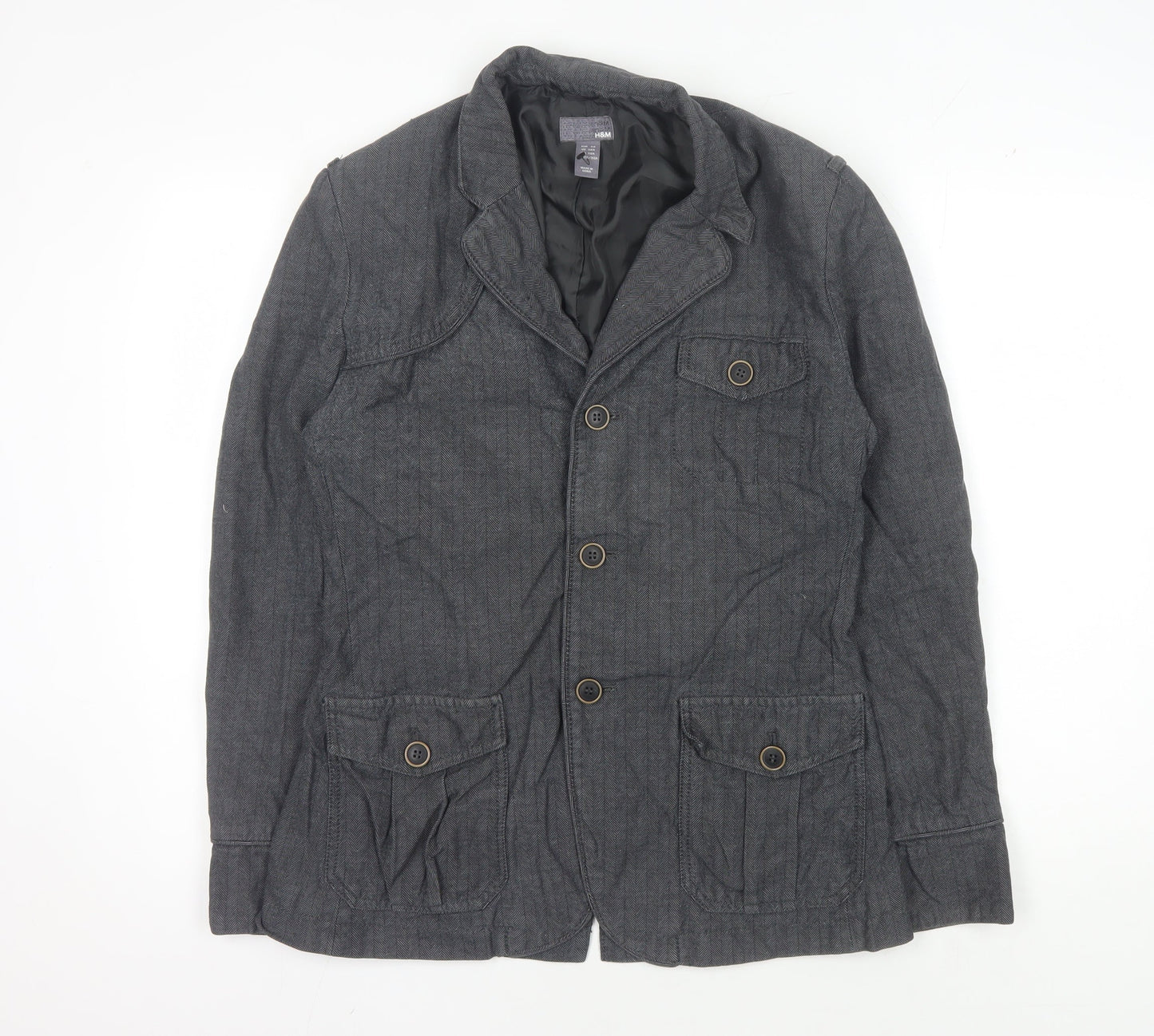 H&M Women's Grey Blazer, Size 20, Casual Workwear