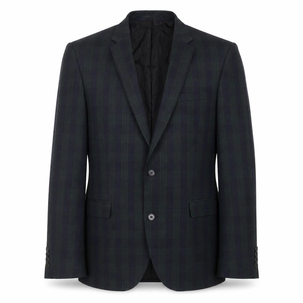 Selected Homme Men's Blue Green Slim Fit Plaid Blazer UK 38R