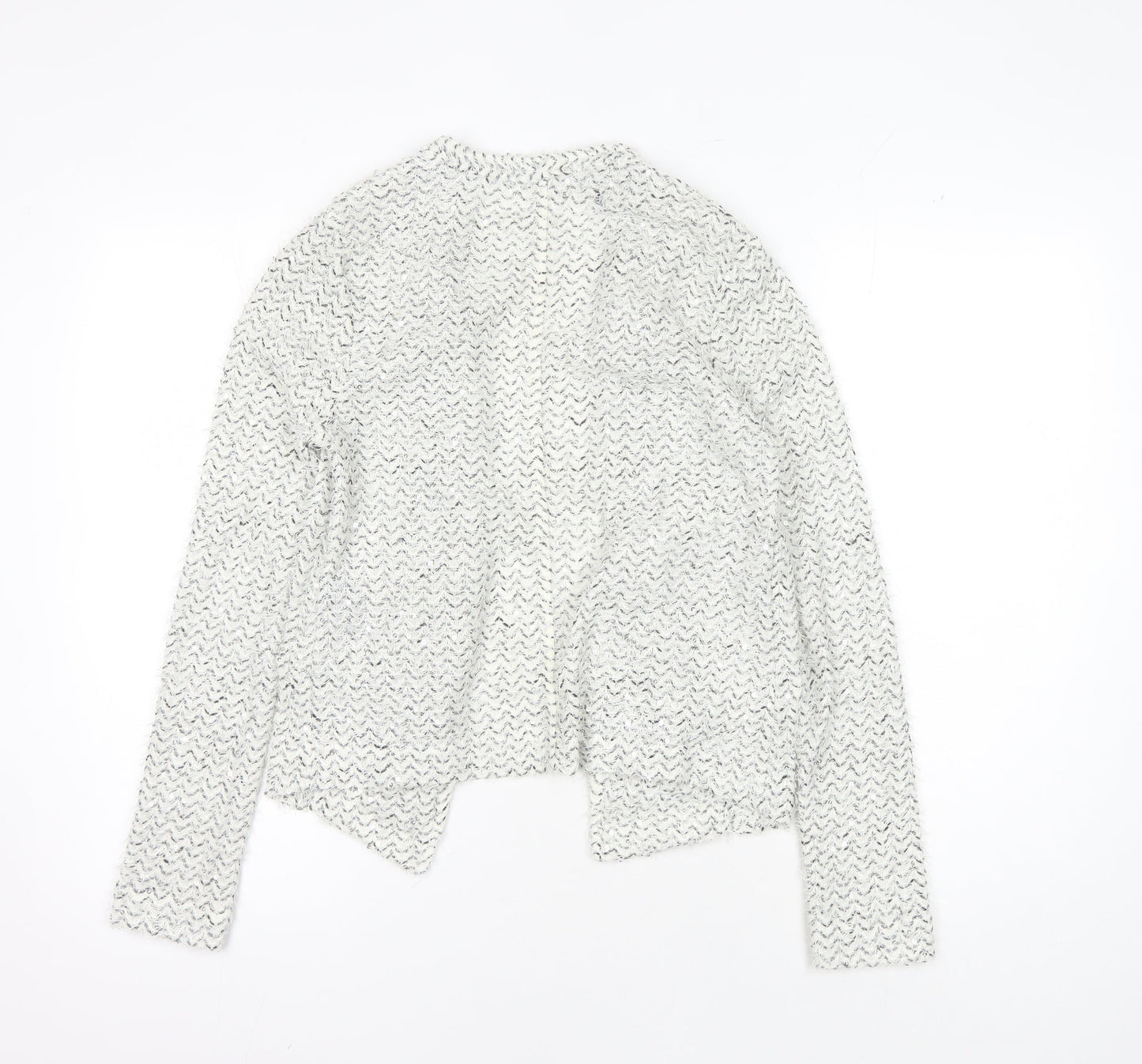 Next Women's White Cardigan Sequin Accent Size 8