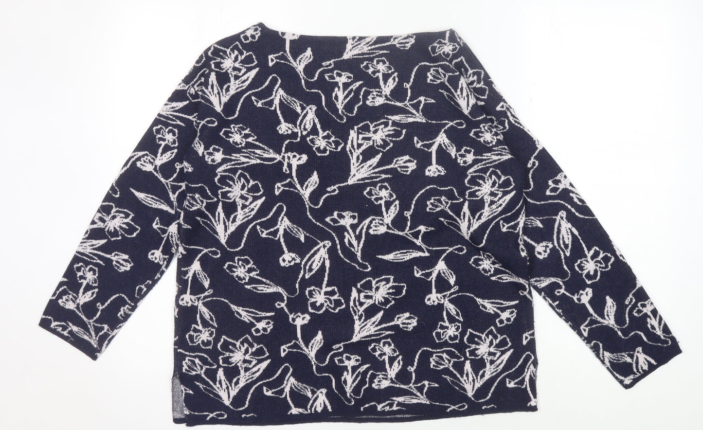 Monsoon Women's Blue Floral Pullover, M