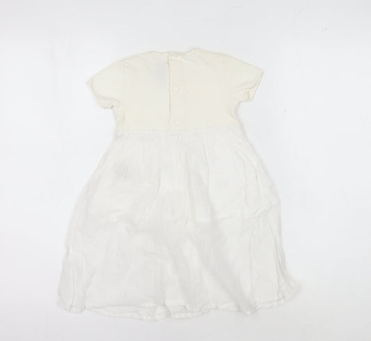 Kenzo Girls Ivory Fit & Flare Dress - 18 Months Casual Spring/Summer