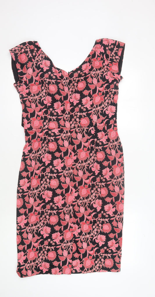 Joe Browns Women's Black Floral Bodycon Dress Size 12