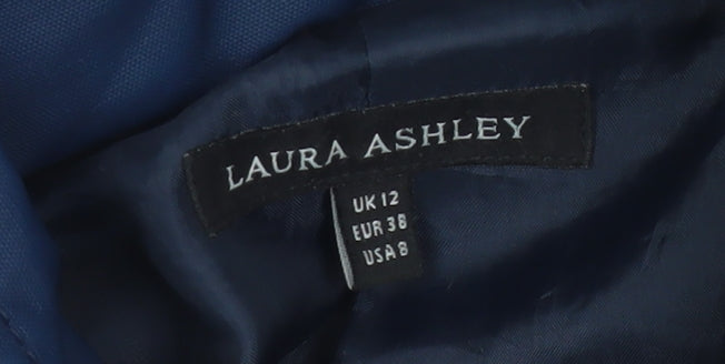 Laura Ashley Women's Blue Hooded Parka Jacket Size 12
