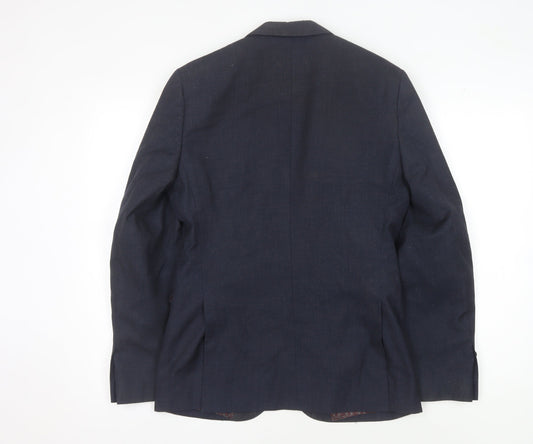 Burton Menswear Navy Slim Fit Blazer 36R