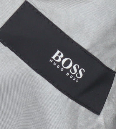 Hugo Boss Men’s Blue Striped Blazer, Size 36, Classic Style