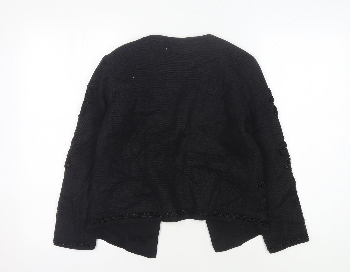 Mango Women's Black Beaded Jacket Size S