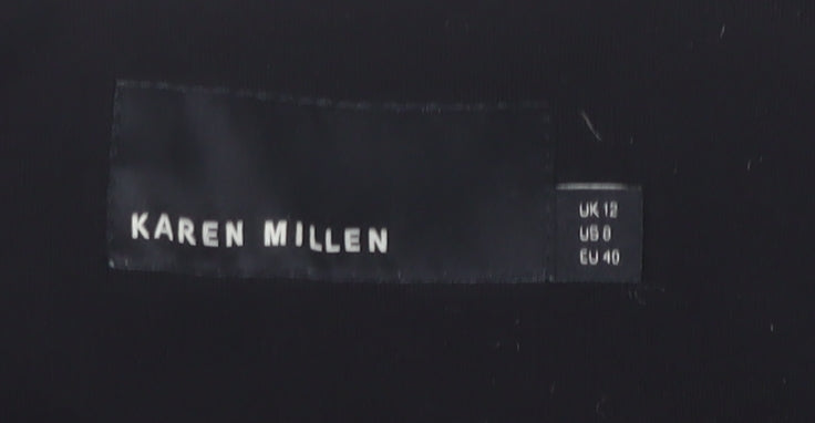 Karen Millen Women's Black Size 12 Slim Fit Jacket