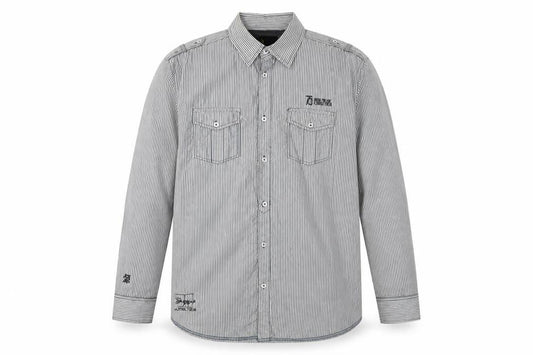 Jack & Jones Men's XL Black Striped Long Sleeve Shirt
