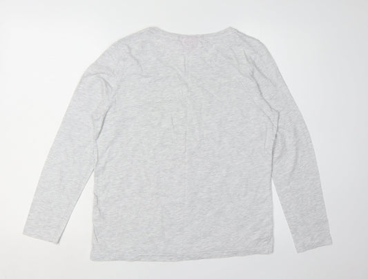 Barbie Girls Grey Pyjama Top 8-10 Long Sleeve Graphic