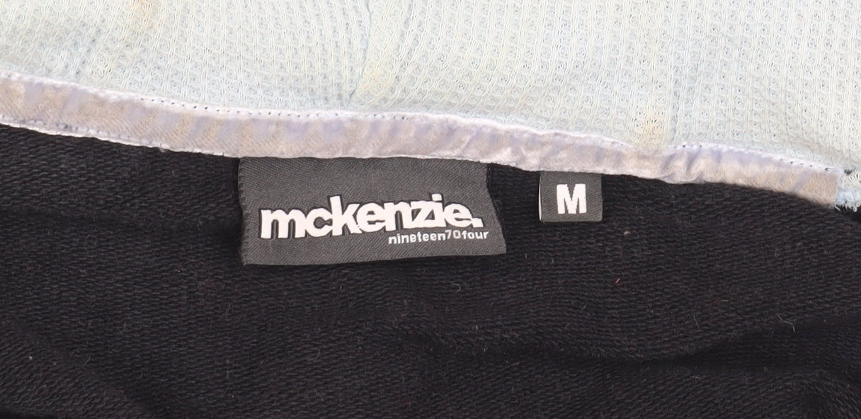 McKenzie Men's Black Hooded Jacket M Cotton Casual