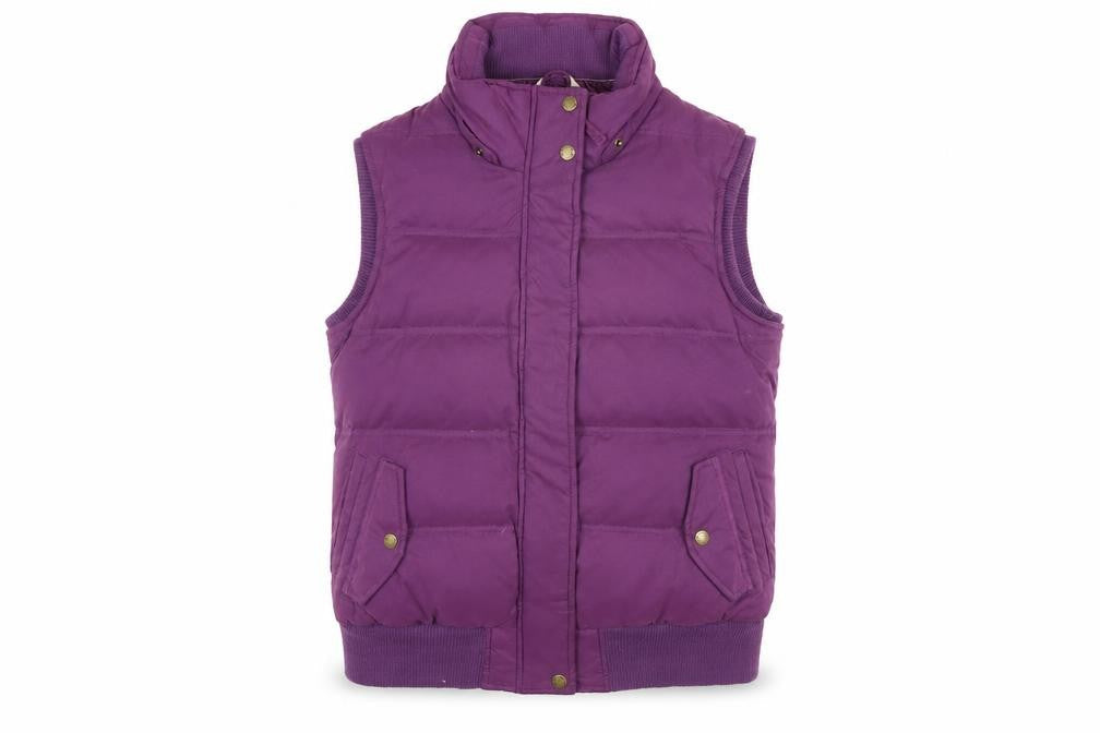 Womens UK Size 14 Regular Fat Face Purple Polyester Blend Waistcoat